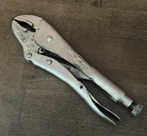 Vintage Petersen Dewitt Vise Grip Locking Pliers 10CR Curved Jaw - Made in USA - Picture 1 of 7