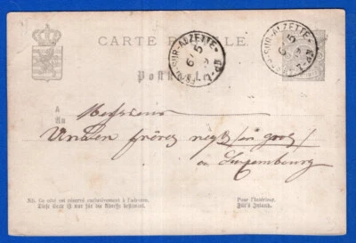 LUXEMBOURG, POSTAL STATIONERY, ALZETTE CANCEL, 1879 - Image 1 of 2