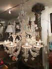 Magnificent custom Murano chandelier 5 ft tall 270 pieces clear glass