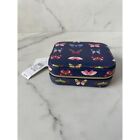 ANN TAYLOR Butterfly Print Travel Jewelry Zip Case NEW