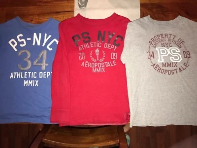Lote de camisetas PS Aeropostale BOYS tamanho médio M 10 térmicas - Imagem 1 de 4