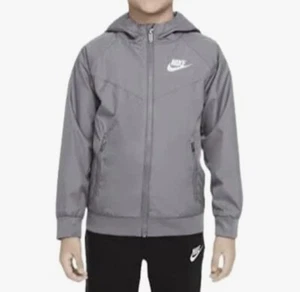 Nike Sportswear Windrunner Big Kids Full-Zip Jacket (SIZE 4) Gray NWT - Picture 1 of 5