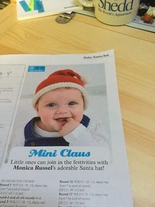 Mini Claus Baby Boy Girl Santa Father Christmas Hat Knitting Pattern - Easy 0-9m - Picture 1 of 2