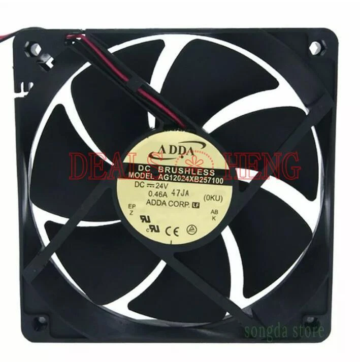 For ADDA 120*120*25mm 2pin Cooling fan AG12024XB257100 DC24V 0.46A - Image 1 of 1