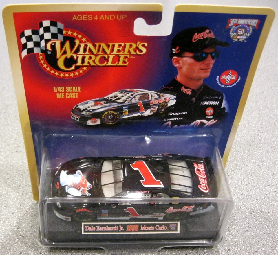 #1 DALE EARNHARDT JR~1998 WINNERS CIRCLE COKE/POLAR BEAR 1/43 NASCAR DIECAST CAR - Image 1 of 1