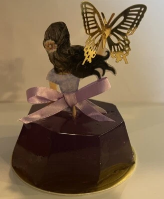 Toppers para cupcakes de quinceañera lila con mariposa dorada Foto 1 de 4