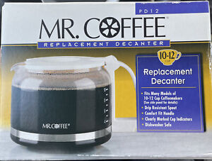Mr. Coffee Replacement Decanter Pot 10-12 Cup White PD12 New