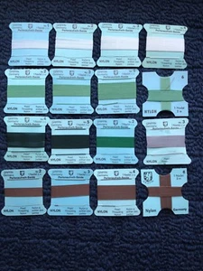 GRIFFIN GERMANY NYLON PEARL THREAD W/NEEDLE RETIRING WHITE ONLY 12 PIECES - Picture 1 of 1