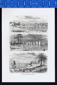 CONNECTICUT Shore Scenes, Wilson's & Roton Point - American History Illustration - Picture 1 of 1