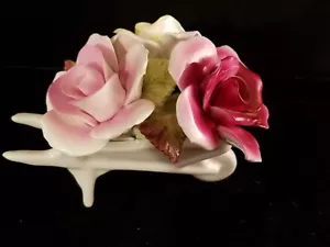 Carro de flores hecho a mano vintage Staffordshire PARIDOM EXCLUSIVO 4,5x3x3"h - Imagen 1 de 10