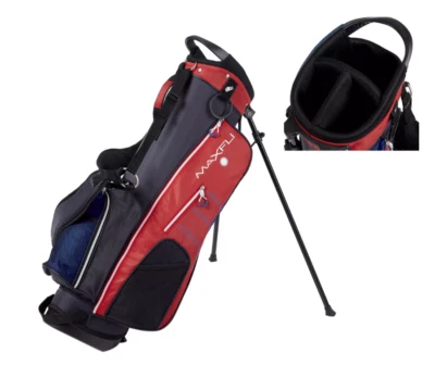 Maxfli Sunday Junior Youth Golf Club Stand Bag - Red/Black/Blue - Image 1 of 4