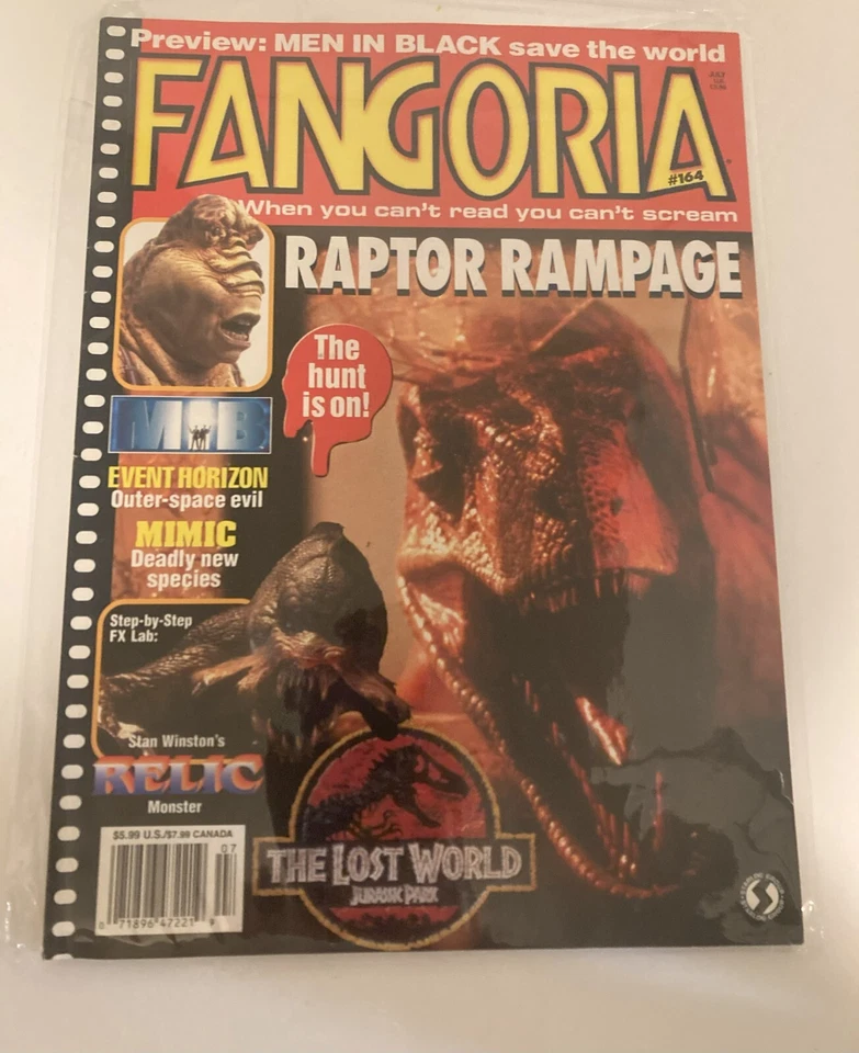 Fangoria Magazine #164 July 1997 The Lost World Jurassic Park Foto 1 de 1