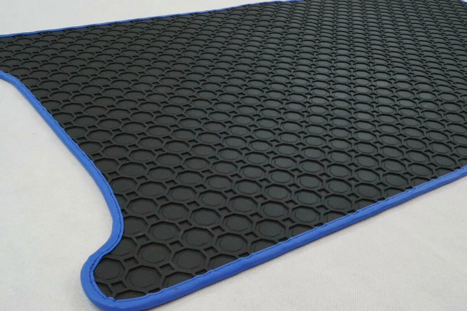 $$$ Kofferraummatte passend für BMW i3 I3 + Gummimatte Laderaummatte + RAND BLAU