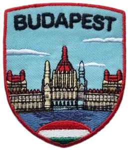 Budapest Hungary Flag Patch Embroidered Iron-on Badge (3") Travel Europe Gift - Picture 1 of 3