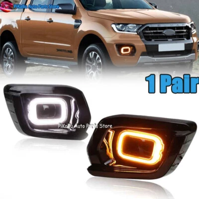 1 Pair LED DRL Daytime Running Light Fog Lamp For Ford Ranger T8 Wildtrak 19+ - Image 1 of 4
