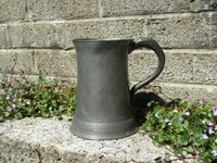 Antique Large Pewter tankard - 19th century Victorian tankard - Bar decor