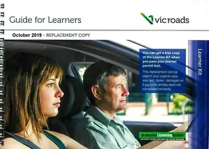 VIC Roads Guide For Learner Kit Driving LOG BOOK REPLACEMENT COPY OCTOBER 2019 - Picture 1 of 3
