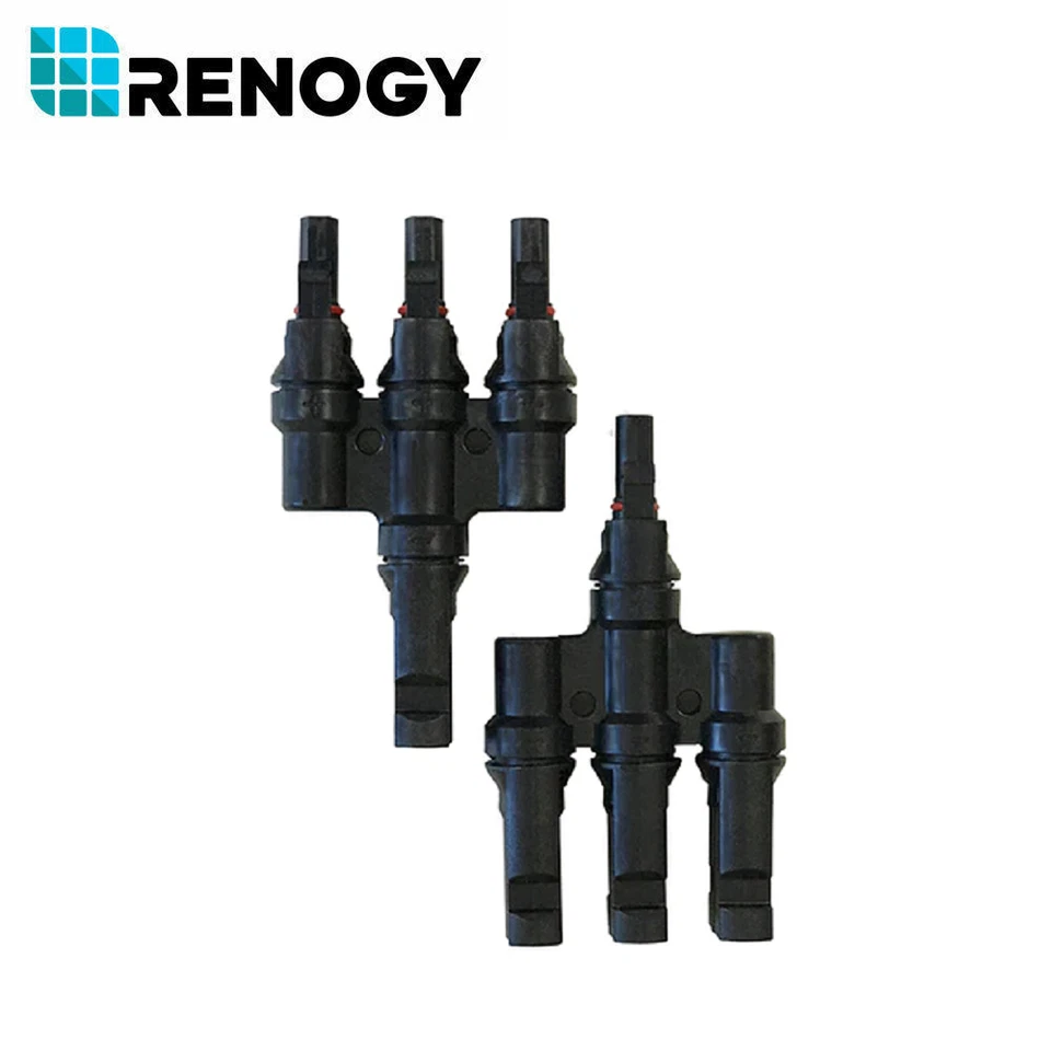Renogy Solar Mc4y2 Branch Connectors MMMF FFFM Pair Multicolor
