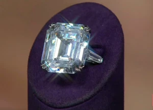 18.85Ct Asscher Cut VVS1 Lab Created Diamond Wedding 14K White Gold Finish Ring - Picture 1 of 10