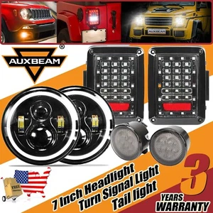 Faros LED de 7 pulgadas DRL para Jeep Wrangler JK 07-17 luz trasera de señal de giro - Imagen 1 de 12