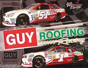2013 AJ ALLMENDINGER / KURT BUSCH / REGAN SMITH "GUY ROOFING" NASCAR POSTCARD - Picture 1 of 1