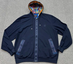 Paul & Shark 100% Wool Knit Mens Bomber Jacket Navy XL - Picture 1 of 9