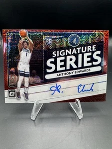 Donruss Optic Anthony Edwards Red Mojo Signature Series 2020-21 automático SS-AED - Imagen 1 de 3