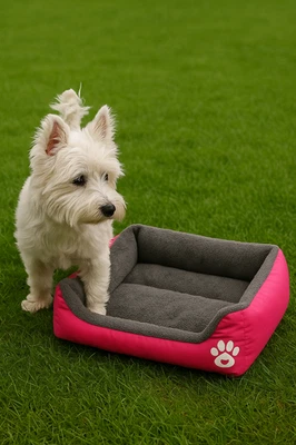 Sofá cama de felpa Oxford multicolor para mascotas perros a tu cachorro le encantará Foto 1 de 3