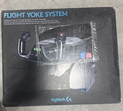 Logitech Flight Yoke System Professional Simulation Yoke and Throttle Quadrant - Image 1 of 3