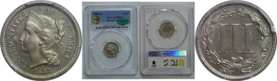 1887/6 3CN Nickel Three Cent Proof PCGS PR-66 CAC - Image 1 of 3