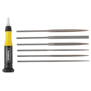GENERAL TOOLS 707476 Needle File Set,Swiss,6 Pieces PK 6 - Picture 1 of 1