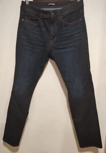 Express Slim Stretch Herren Mid Rise Freizeit Denim Blau Jeans Größe 30x30 - Bild 1 von 17