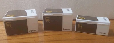 Radio Flyer UPS Express cajas de almacenamiento de plástico baratijas 3 piezas con tapas Foto 1 de 4