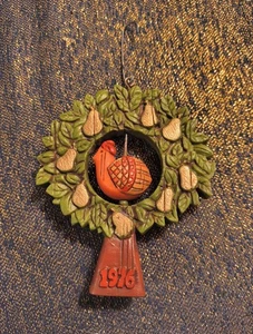 Hallmark Tree Trimmer Collection Ornament 1976 Partridge Pear Tree Twirl About - Picture 1 of 7