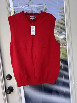 Chaleco Club Room Para Hombres M Cuello en V Suéter Pullover Sin Mangas NUEVO Foto 1 de 4