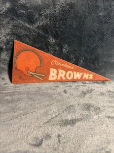Cleveland Browns Vintage Mini Pennant 8.5”x3.75 Felt Flag NFL Football Used - Picture 1 of 2