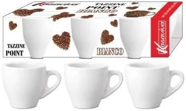 Kasaviva Set 6 Tazzine Point Bianche