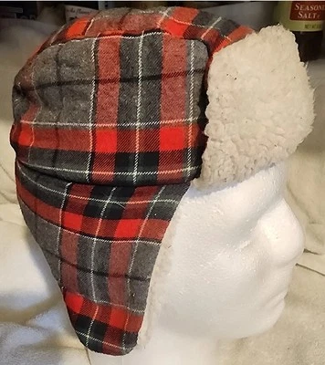 Carter 3-9m Sherpa Lined Trapper Hat Toddler Hook Loop Boys Ear Flap Infant - Image 1 of 4