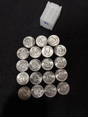 1960 50C Franklin Half Dollar Lot Of 19 Coins - Image 1 of 2