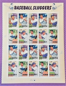 2006 39 cent Baseball Sluggers full Sheet of 20 Yankees Mickey Mantle - Picture 1 of 1