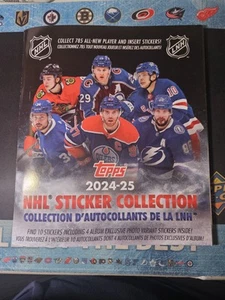 24-25 Topps Hockey Sticker Book 🚨🚨🚨 + 10 Stickers to Start Your Collection - Picture 1 of 15