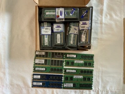 Set of 21 Memory 1GB 512MB 256MB Kingston Hynix Samsung Promos Elpida Nanya - Image 1 of 4