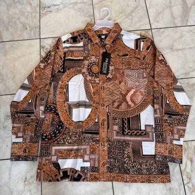 NWT PRESTIGE Men’s Long Sleeve Multi Color Designer Print Shirt Sz. 3XL - Image 1 of 4