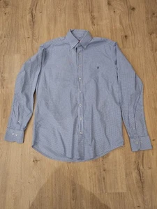 CH Carolina Herrera Blue Houndstooth Cotton Shirt 16 - Picture 1 of 6