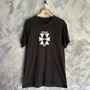 Helljon Crew T Shirt Y2K Men's Size Large Black West Coast Chopers Style Biker - Picture 1 of 8