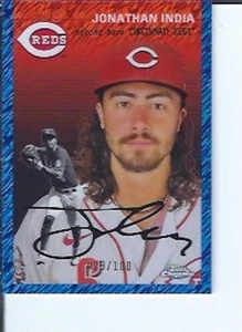 Jonathan India 2023  Topps Chrome Platinum  Blue Shimmer Refractor #ed / 100 - Picture 1 of 1