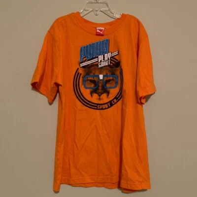 Orange Puma Boys T-Shirt - Large - Image 1 of 3