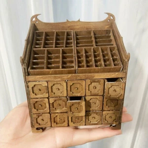 Maison de poupée miniature échelle 1/12 fait main casier sorcière armoire de rangement inachevée - Photo 1/8