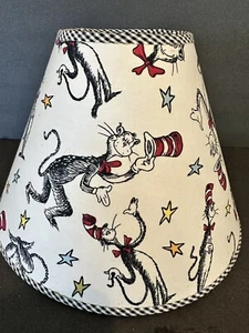 Dr Seuss Coprilampada Paralume Gatto Nel Cappello 7”x10” Asilo Nido Cameretta Bambini - Foto 1 di 7