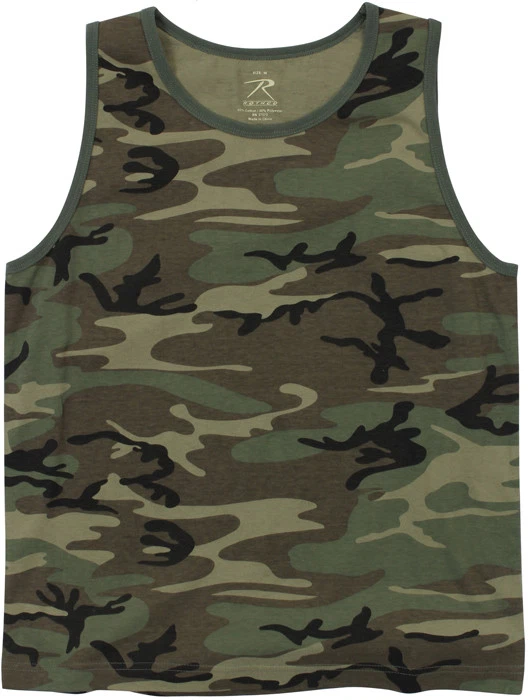 Camiseta Regata Rothco Camuflagem Lavada Tática A Camisa Exército Camuflagem Muscular Sem Mangas - Imagem 1 de 1